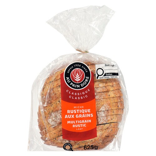 Au Pain Dore Rustic Miche Sliced Bread Loaf Multigrain 625 g (frozen)