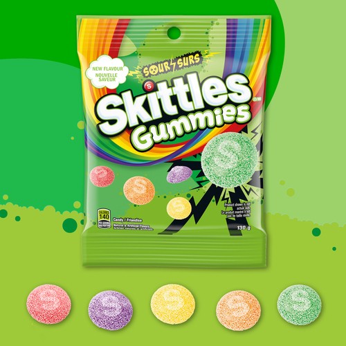 Skittles Gummies Candy Sour 130 g