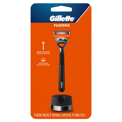 Gillette Fusion5 Men's Signature Razor Handle + 1 Blade Refill + Stand