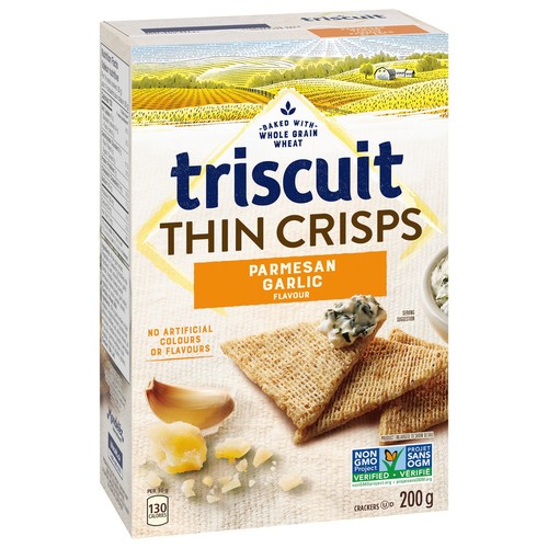 Triscuit Crackers Thin Crisp Garlic Parmesan 200 g