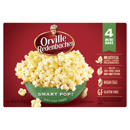 Orville Redenbacher's Gluten-Free Popcorn Smart Pop Mini 4 Pack 124 g