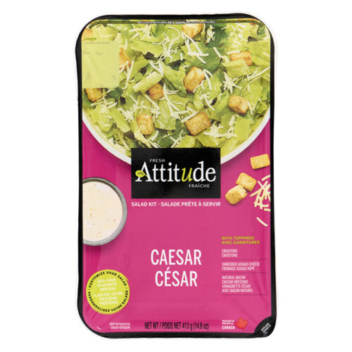 Fresh Attitude Salad Kit Caesar Bacon Dressing 413 g