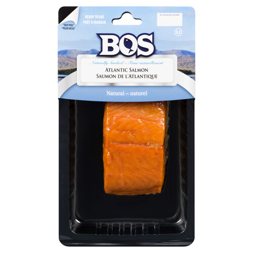 BOS Frozen Smoked Atlantic Salmon Fillet Natural Roasted 125 g