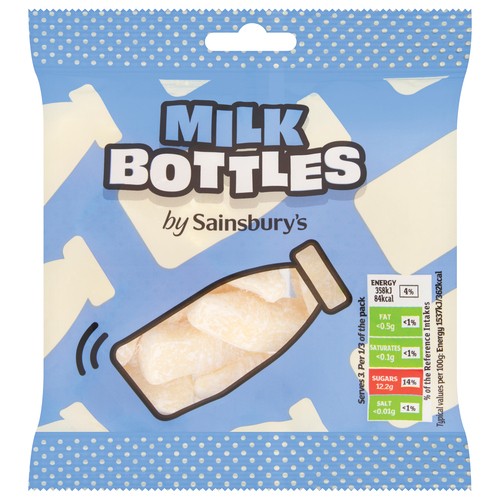 Sainsbury's Candy Milk Bottles 70 g