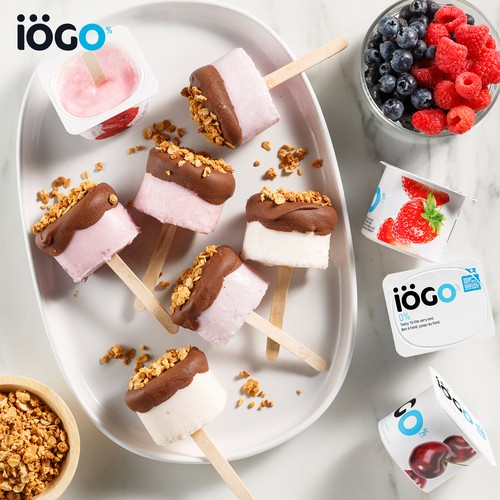 iÖGO 0% Yogurt Strawberry Raspberry Cherry Blueberry 16 x 100 g