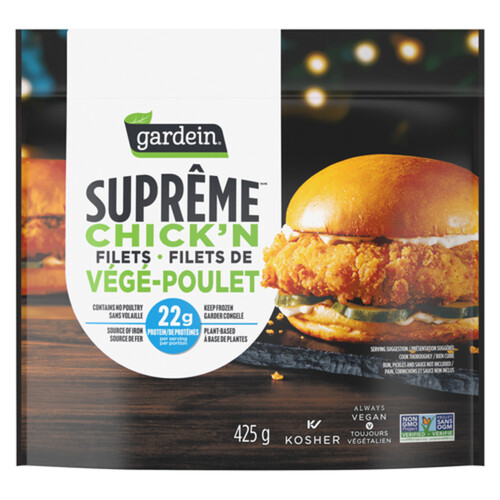Gardein Vegan Frozen Supreme Chick'n Filets 425 g