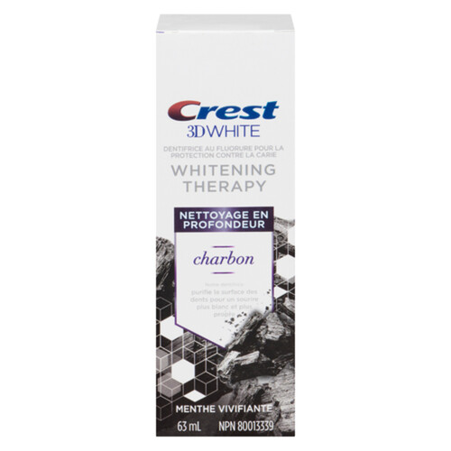 Crest 3D White Toothpaste Whitening Therapy Charcoal 63 ml