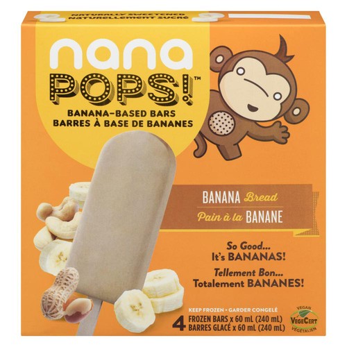 NanaShake Nana Pops Frozen Bars Banana Bread 4 x 60 ml