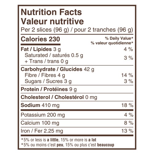 Dempster’s Sandwich Bread 100% Whole Wheat Texas Toast 675 g