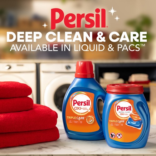 Persil TripleCare Liquid Laundry Detergent Advanced Clean 3.72 L