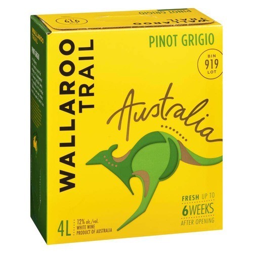 Wallaroo Trail Australia Pinot Grigio White Wine 12% Alcohol 4 L 