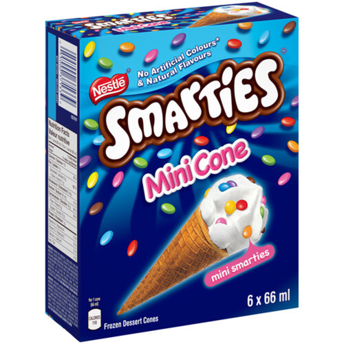 Smarties Frozen Dessert Mini Cones 6 x 66 ml