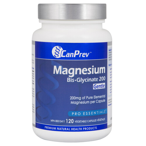 CanPrev Magnesium Bis-Glycinate 200mg Vegetable Capsules 120 Count