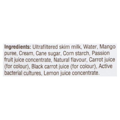 Light & Free 1.5% Yogurt Mango & Passion Fruit 4 x 95 g