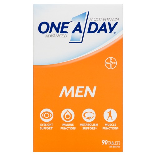 One A Day Advanced Multi-Vitamins Tablets Men's Formula 90 EA