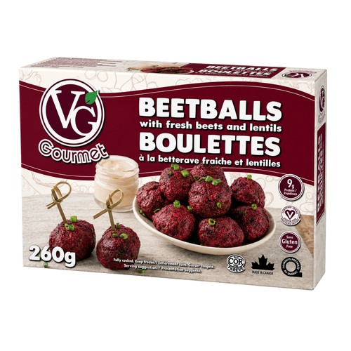 VG Gourmet Frozen Artisan Vegan Beet Balls 260 g