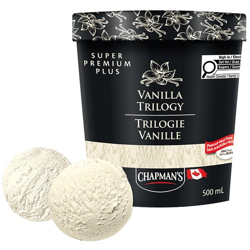 Chapman's Super Premium Plus Ice Cream Vanilla Trilogy 500 ml