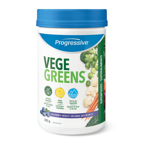 Progressive VegeGreens Supplements Blueberry 265 g