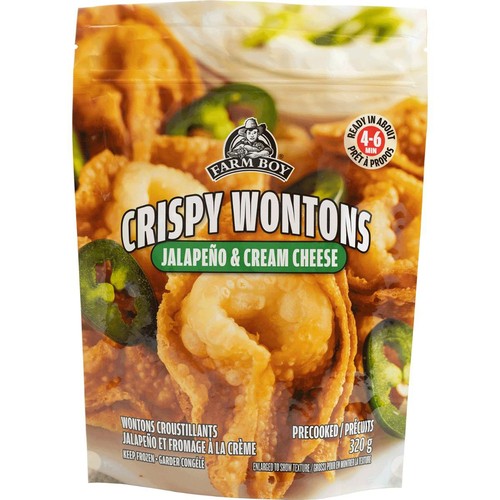 Farm Boy Frozen Crispy Wontons Jalapeno & Cream Cheese 320 g