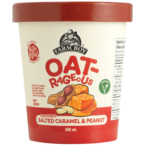 Farm Boy Frozen Dessert Oat-Rageous Salted Caramel & Peanut 500 ml