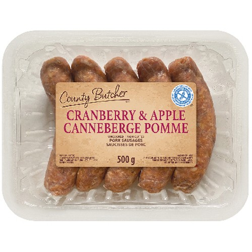 County Butcher Pork Sausages Apple & Cranberry 500 g