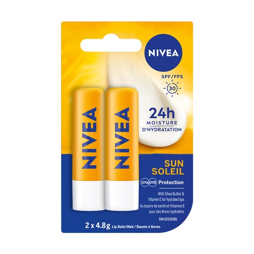 Nivea Sun Protect SPF 30 Duo Lip Care 2 x 4.8 g