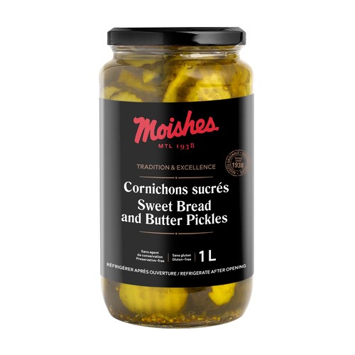 Moishes Gluten-Free Pickles Sweet Bread & Butter 1 L
