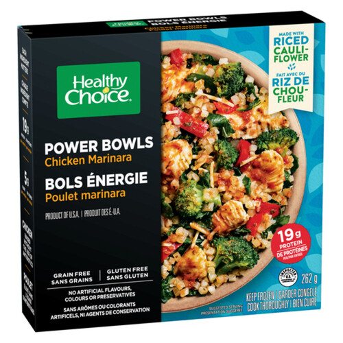 Healthy Choice Gluten-Free Frozen Entrée Power Bowls Chicken Marinara Low Carb 262 g