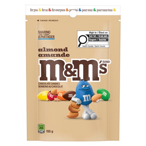 Mars Canada M&M's Chocolate Almond 155 g