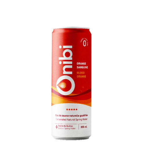 Onibi Carbonated Natural Spring Water Blood Orange 355 ml (can)