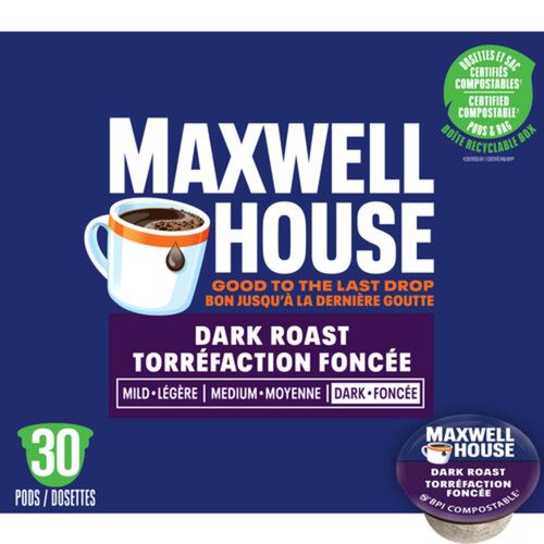 Maxwell House Coffee Pods Dark Roast 30 K-Cups 292 g