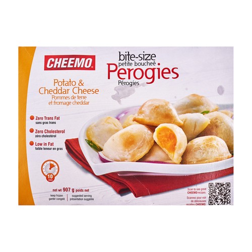 Cheemo Perogies Potato and Cheddar Cheese Bite Size 907 g (frozen)