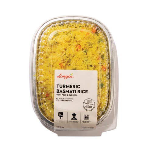 Longo's Ready To Eat Meals Turmeric Basmati Rice With Peas & Carrots 500 g