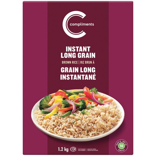 Compliments Instant Rice Long Grain Brown 1.2 kg