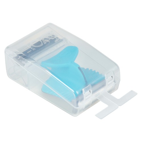 EvoShave Wet Shaving Razor System Starter Handle With 2 Catridges Aqua Blue Unisex 1 Pack 