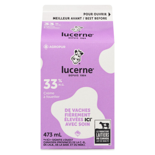 Lucerne 33% Whipping Cream 473 ml