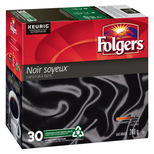 Folgers Coffee Pods Black Silk Dark Roast 30 K-Cups 240 g