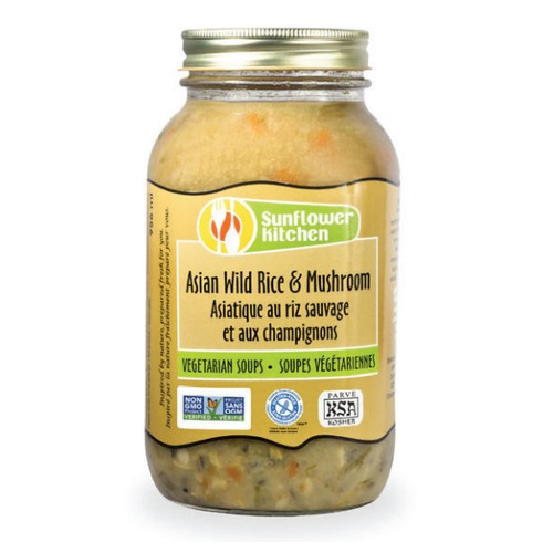 Sunflower Kitchen Gluten Free  Soup Asian Wild Rice Mushroom 956 ml