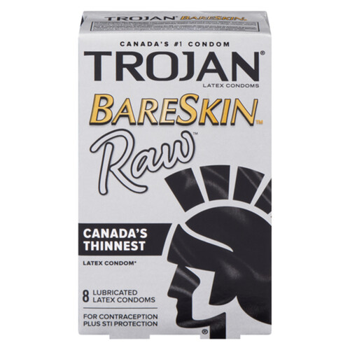 Trojan Condoms Bareskin Raw 8 EA