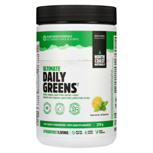 North Coast Naturals Vegan Ultimate Daily Greens Vitamin Sweet Iced Tea 270 g