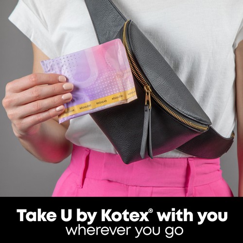 U by Kotex Balance Ultra Thin Pads Regular With Wings 18 Count