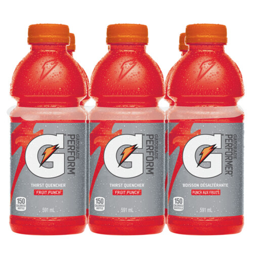 Gatorade Sports Drink Fruit Punch 6 x 591 ml (bottles)