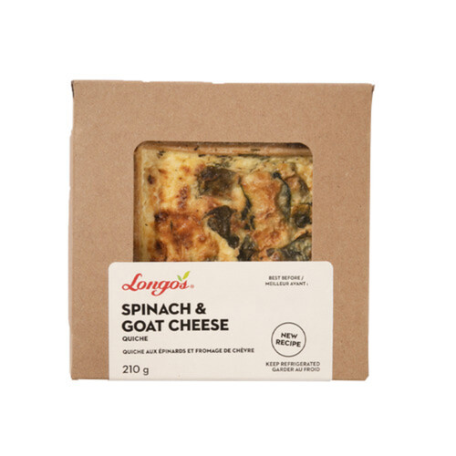 Longo's Quiche Spinach And Goat Cheese 210 g