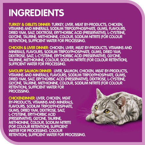 Whiskas Selections Adult Wet Cat Food Salmon & Poultry Paté 24 x 100 g