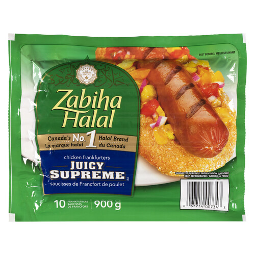 Zabiha Halal Juicy Supreme Chicken Frankfurter 900 g