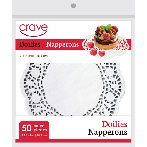 Crave Doilies 7.5 in / 18.5 cm 50 Count