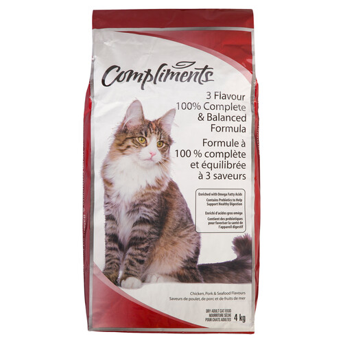 Compliments 3 Flavor Complete & Balanced Formula Cat Food 4 kg