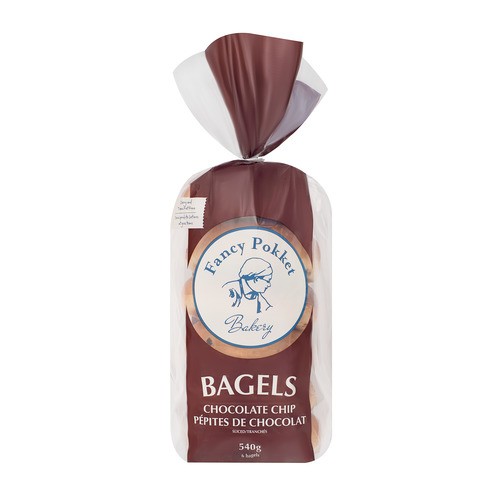 Fancy Pokket Bagel Chocolate Chip Sliced 6 x 90 g
