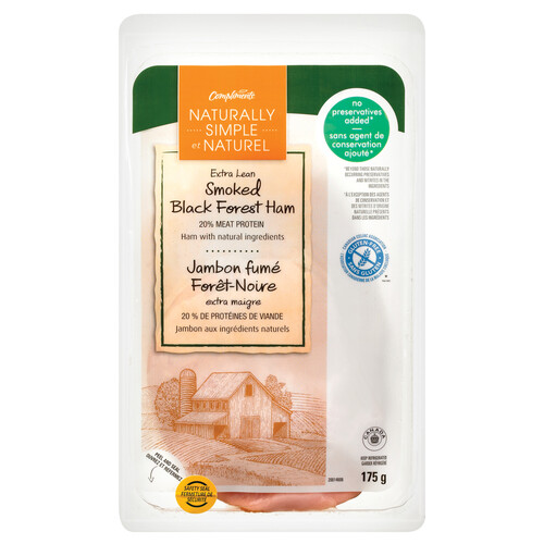 Compliments Naturally Simple Black Forest Smoked Ham Sliced Meat 175 g