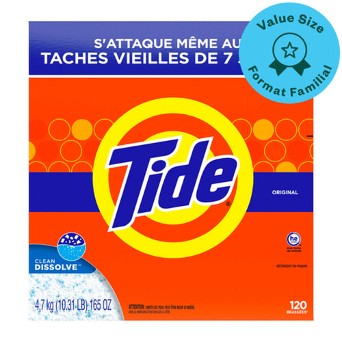 Tide High Efficiency Laundry Detergent 120 Loads 4.7 kg